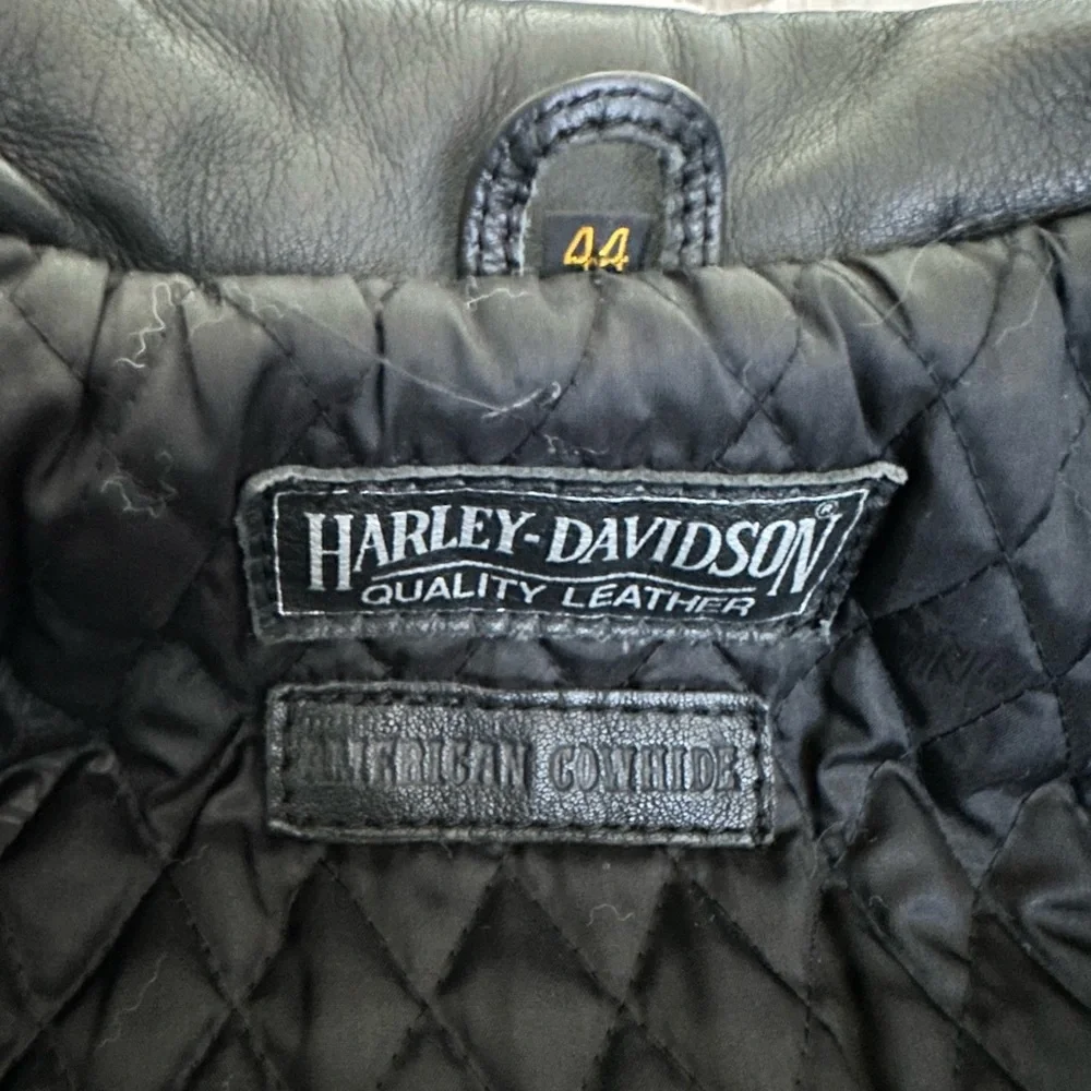 Harley-Davidson USA Made Leather Jacket Eagle Graphic Sturgis 44
